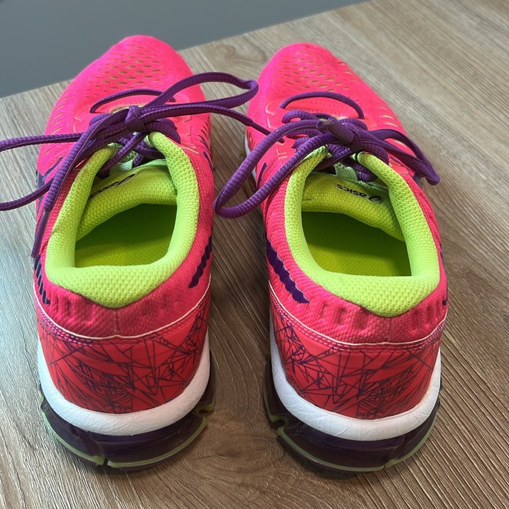ASICS Girls Pink, Purple, Lime Sneakers - Picture 5 of 9